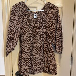 Gap animal print blouse